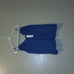 Crescent strappy cold shoulder  top, feather print.